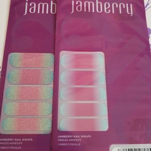 Jamberry nail wraps duo: pink / turquoise 💙💖